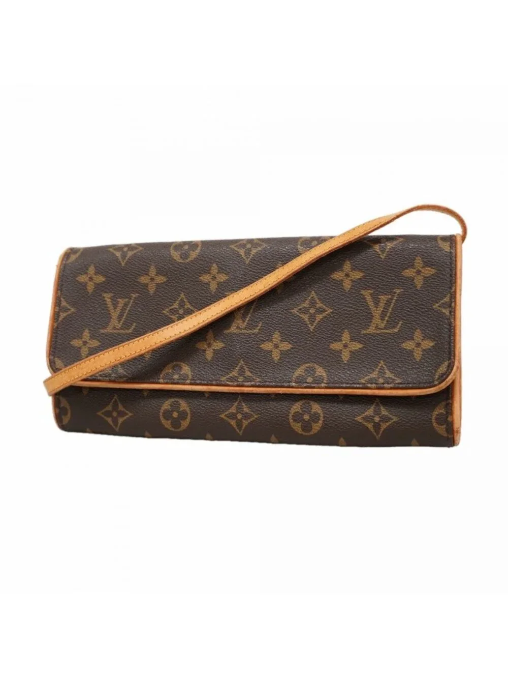 Louis Vuitton Shoulder Bag Monogram Pochette Twin GM Brown